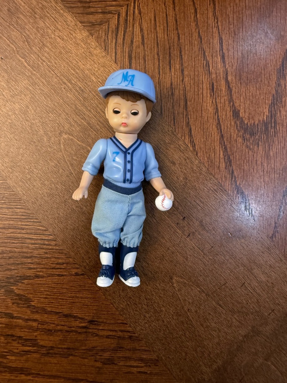 Madame Alexander tiny doll. Baseball player, collector